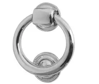 JV37PC Frelan Hardware Jedo Ring Door Knocker 100mm dia Polished Chrome