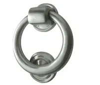 JV37SC Frelan Hardware Jedo Ring Door Knocker 100mm dia Satin Chrome