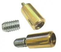JV4201PB Frelan Hardware Jedo Locking Sash Stops Polished Brass