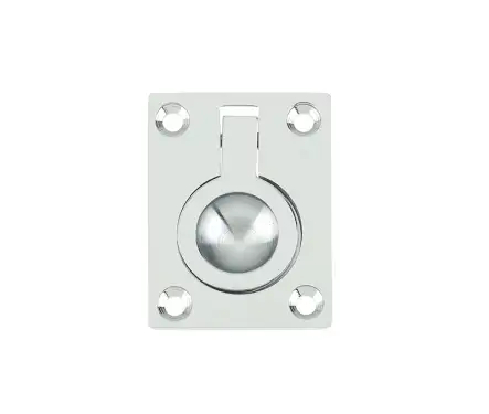 Click Here To Enlarge This Photo Of JV424APC Frelan Hardware Jedo Flush Ring Pull 38x50mm Polished Chrome