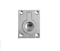JV424ASC Frelan Hardware Jedo Flush Ring Pull 38x50mm Satin Chrome