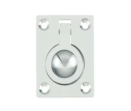 Click Here To Enlarge This Photo Of JV424BPC Frelan Hardware Jedo Flush Ring Pull 50x63mm Polished Chrome