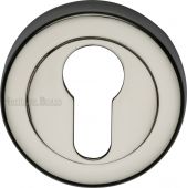 V4020-PNF Heritage Brass Euro Profile Cylinder Escutcheon Polished Nickel Finish