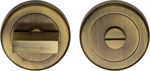 Click Here To Enlarge This Photo Of V4035-AT Heritage Brass Thumbturn & Emergency Release Antique Brass Finish
