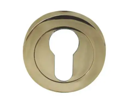 Click Here To Enlarge This Photo Of JV503EPVD Frelan Hardware Jedo Polished Brass Euro Profile Escutcheon