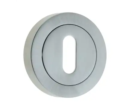 Click Here To Enlarge This Photo Of JV503SC Frelan Hardware Jedo Satin Chrome Standard Key Escutcheon