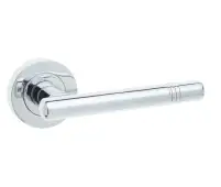 JV507PC Frelan Hardware Jedo Kudos Door Handles on Rose Polished Chrome