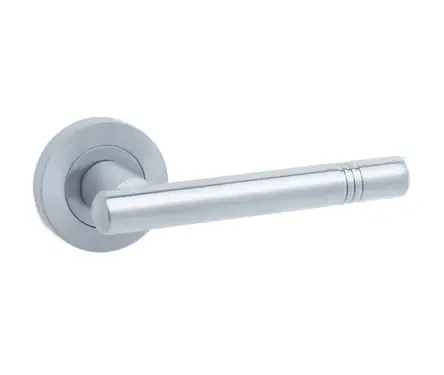 Click Here To Enlarge This Photo Of JV507SC Frelan Hardware Jedo Kudos Door Handles on Rose Satin Chrome