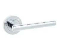 JV508PC Frelan Hardware Jedo Petra Door Handles on Rose Polished Chrome