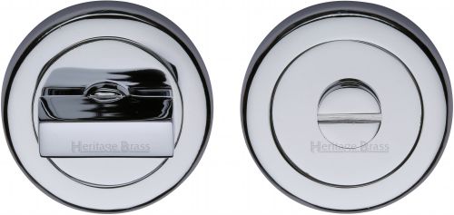 Click Here To Enlarge This Photo Of V4035-PC Heritage Brass Thumbturn & Emergency Release Polished Chrome Finish