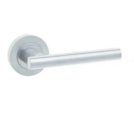 Click Here To Enlarge This Photo Of JV508SC Frelan Hardware Jedo Petra Door Handles on Rose Satin Chrome