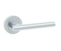 JV508SC Frelan Hardware Jedo Petra Door Handles on Rose Satin Chrome