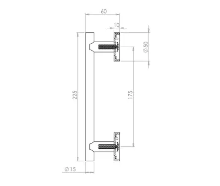 Click Here To Enlarge This Photo Of JV515PC Frelan Hardware Jedo Ascot Pull Handle 225mm Polished Chrome