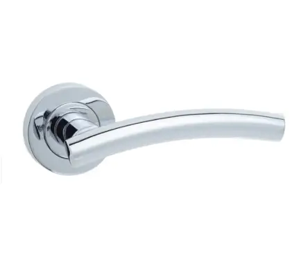 Click Here To Enlarge This Photo Of JV520PC Frelan Hardware Jedo Curve Door Handles on Rose Polished Chrome