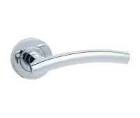 JV520PC Frelan Hardware Jedo Curve Door Handles on Rose Polished Chrome