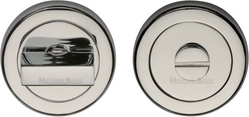 Click Here To Enlarge This Photo Of V4035-PNF Heritage Brass Thumbturn & Emergency Release Polished Nickel Finish