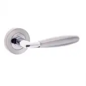 JV534PCSC Frelan Hardware Jedo Stylo Door Handles on Rose Polished Chrome / Satin Chrome