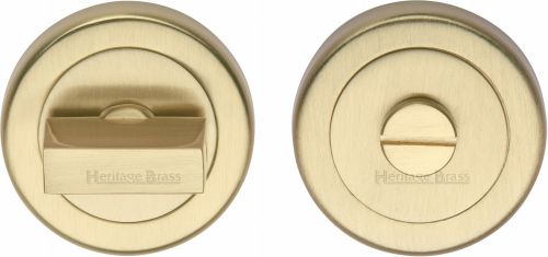 Click Here To Enlarge This Photo Of V4035-SB Heritage Brass Thumbturn & Emergency Release Satin Brass Finish