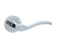 JV550PC Frelan Hardware Jedo Turin Door Handles on Rose Polished Chrome