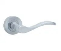 JV550SC Frelan Hardware Jedo Turin Door Handles on Rose Satin Chrome