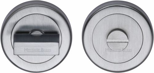 Click Here To Enlarge This Photo Of V4035-SC Heritage Brass Thumbturn & Emergency Release Satin Chrome Finish