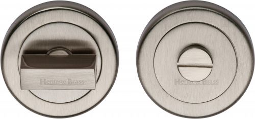 Click Here To Enlarge This Photo Of V4035-SN Heritage Brass Thumbturn & Emergency Release Satin Nickel Finish