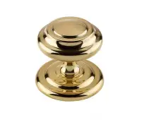 JV57PB Frelan Hardware Jedo Sloane Centre Door Knob 102mm Polished Brass