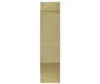 JV58PB Frelan Hardware Jedo Plain Finger Plate 305mm x 75mm Polished Brass
