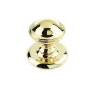 JV59PB Frelan Hardware Jedo Belgravia Centre Door Knob 66mm Polished Brass