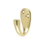 JV61PB Frelan Hardware Jedo Single Robe Hook 44mm Polished Brass