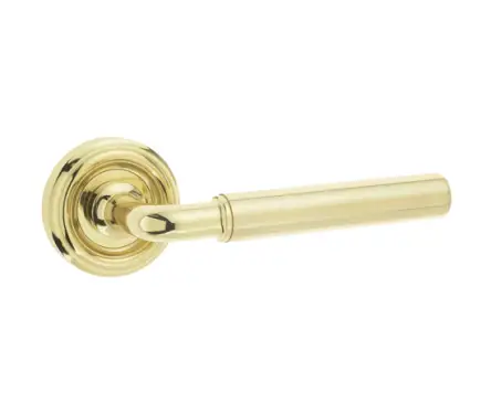 Click Here To Enlarge This Photo Of JV650PB Frelan Hardware Jedo Elise Door Handles on Rose Polished Brass