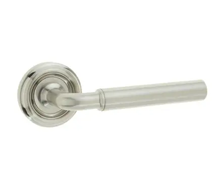 Click Here To Enlarge This Photo Of JV650SN Frelan Hardware Jedo Elise Door Handles on Rose Satin Nickel