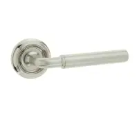 JV650SN Frelan Hardware Jedo Elise Door Handles on Rose Satin Nickel