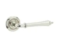 JV651PN Frelan Hardware Jedo Camille Dooor Handle on Rose Polished Nickel
