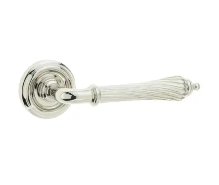 Click Here To Enlarge This Photo Of JV652PN Frelan Hardware Jedo Giselle Door Handles on Rose Polished Nickel
