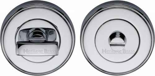 Click Here To Enlarge This Photo Of V4040-PC Heritage Brass Thumbturn & Emergency Release Polished Chrome Finish