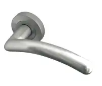 JV710SC Frelan Hardware Jedo Mailand Door Handles on Rose Satin Chrome