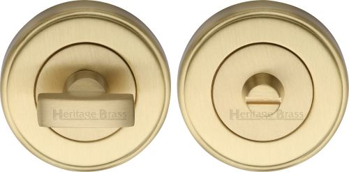 Click Here To Enlarge This Photo Of V4040-SB Heritage Brass Thumbturn & Emergency Release Satin Brass Finish
