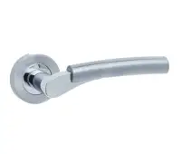 JV760PCSC Frelan Hardware Jedo Arkus Door Handles on Rose Polished Chrome/Satin Chrome