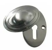 JV76SN Frelan Hardware Jedo Lined Oval Covered Escutcheon 36x55mm Satin Nickel