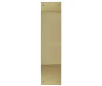JV78PB Frelan Hardware Jedo Plain Finger Plate 350mm x 75mm Polished Brass