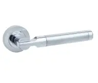 JV790PCSC Frelan Hardware Jedo Lydia Door Handles on Rose Polished Chrome/Satin Chrome