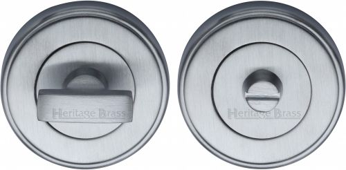Click Here To Enlarge This Photo Of V4040-SC Heritage Brass Thumbturn & Emergency Release Satin Chrome Finish