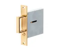 JV820PB Frelan Hardware Jedo Sliding Door Edge Pull Polished Brass
