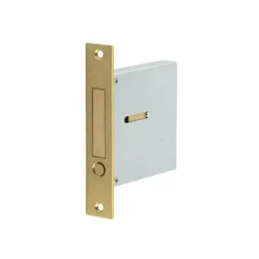 Click Here To Enlarge This Photo Of JV820SB Frelan Hardware Jedo Sliding Door Edge Pull Satin Brass