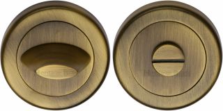 V4043-AT Heritage Brass Thumbturn & Emergency Release For Bathroom & Bedroom Doors Antique Brass Finish