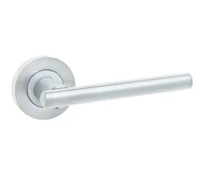 Click Here To Enlarge This Photo Of JV843SC Frelan Hardware Jedo Rosetta Door Handles on Rose Satin Chrome
