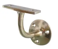 JV85HBPB Frelan Hardware Jedo Solid Brass Handrail Bracket 75mm Polished Brass