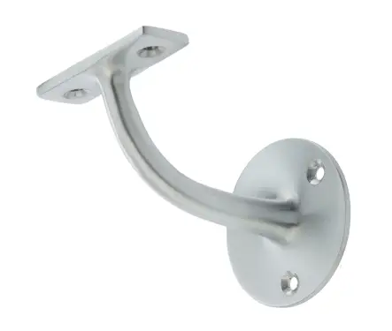 Click Here To Enlarge This Photo Of JV85HBSC Frelan Hardware Jedo Solid Brass Handrail Bracket 75mm Satin Chrome