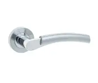 JV860PCSC Frelan Hardware Jedo Capri Door Handles on Rose Polished Chrome/Satin Chrome